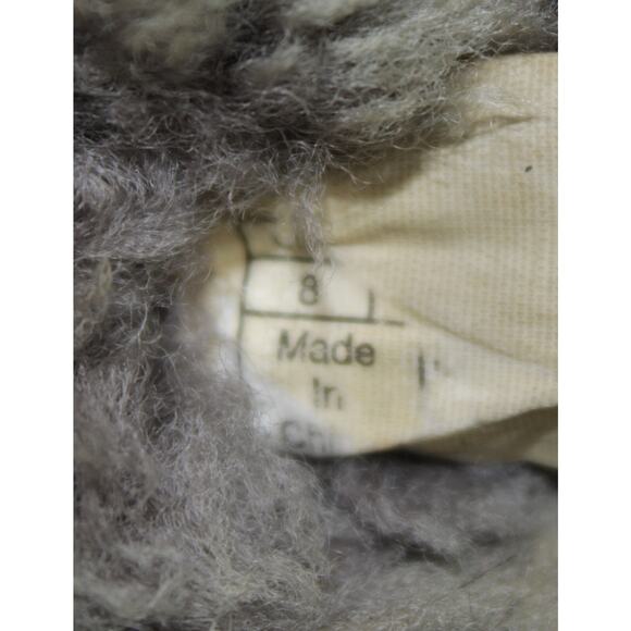 Ugg Sherpa Lined Moccasin Slippers Womens 8 Black Suede Upper Slip On - Picture 9 of 9